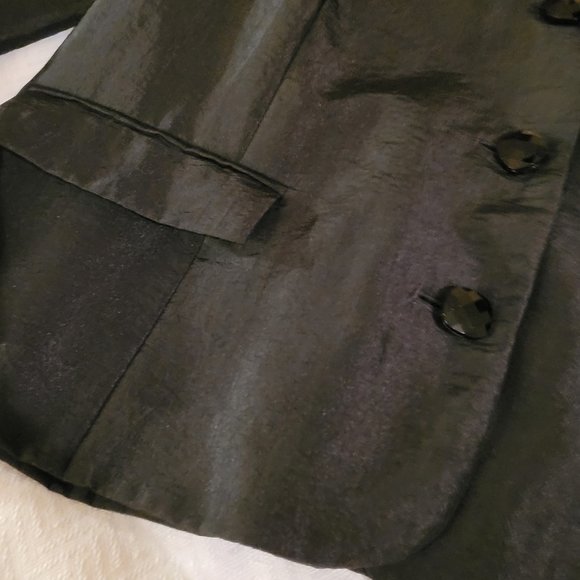 Simon Chang Vintage 90s Tuxedo-Style Jacket, Convertible, Black - Picture 6 of 9